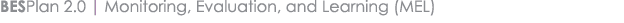 BESPlan 2.0 | Monitoring, Evaluation, and Learning (MEL)