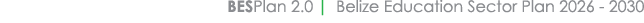 BESPlan 2.0 | Belize Education Sector Plan 2026 2030